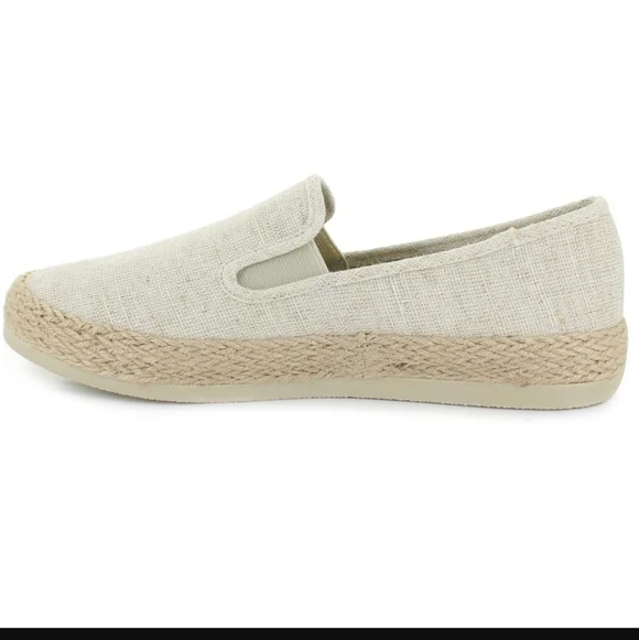 Esprit Cream Linen Espadrille Slip-Ons - Picture 8 of 9